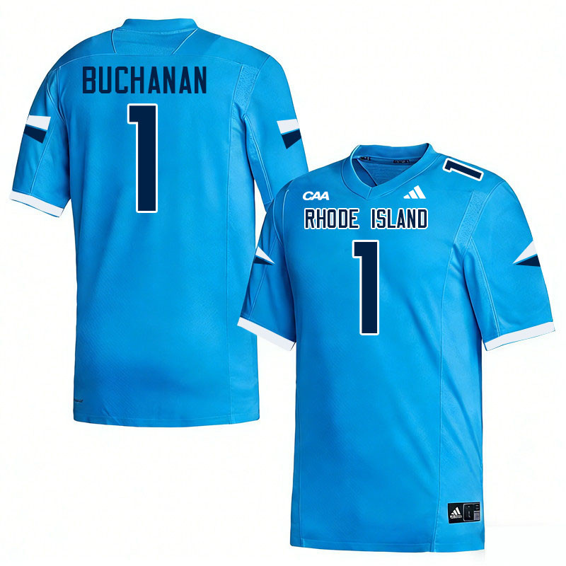 Rhode Island Rams #1 Marquis Buchanan College Football Jerseys,Uniforms-Keaney Blue